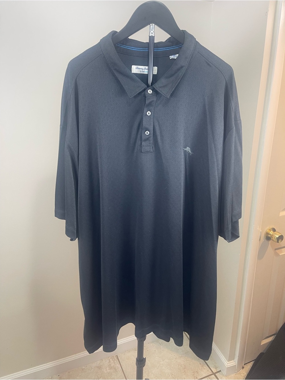 Tommy Bahama Men’s Black Polo with Subtle Logo